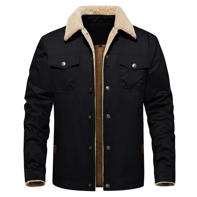 New Pocket Buttons Formal Streetwear Winter Men Casual Warm Fleece Brand Jacket Windproof Mens Jackets High Quality Coats Men