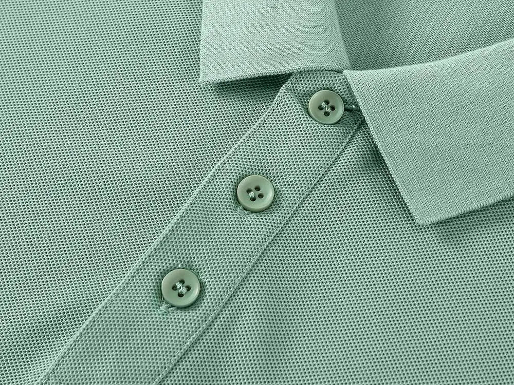 Plain Long Sleeve Polo Shirt Men Women Solid 3 Buttons Lapel T Shirts Autumn Winter Golf Polos Regular Mens Tops Clothing Custom