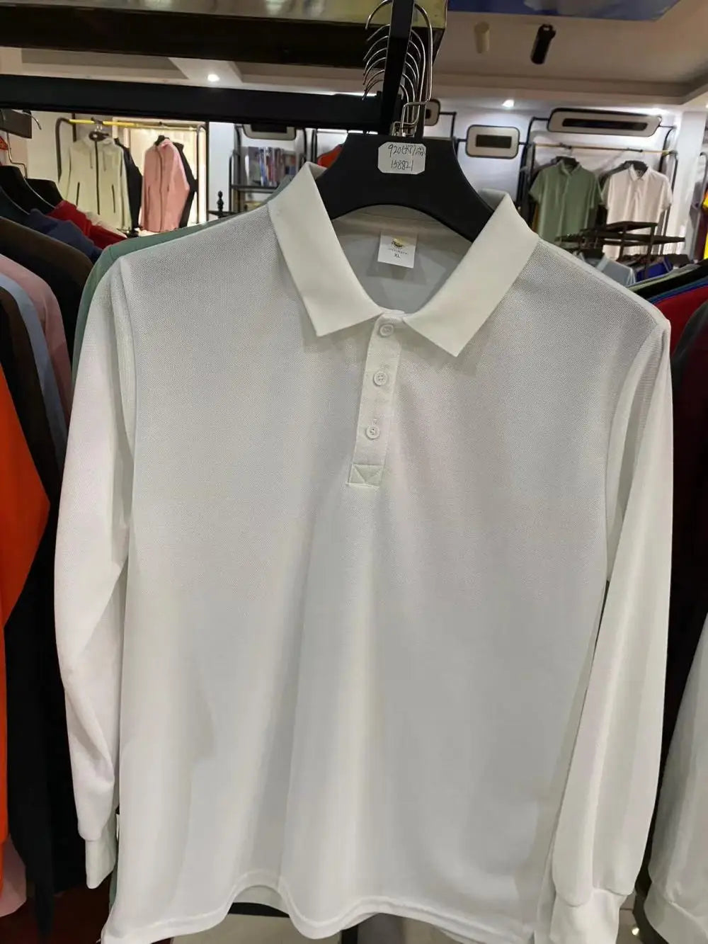Plain Long Sleeve Polo Shirt Men Women Solid 3 Buttons Lapel T Shirts Autumn Winter Golf Polos Regular Mens Tops Clothing Custom